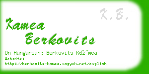 kamea berkovits business card